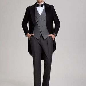 3 piece Tuxedo men’s suit groom father of bride wedding formal